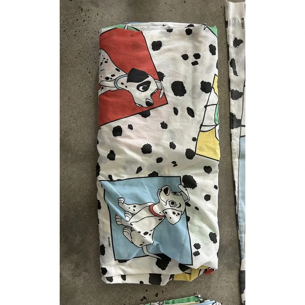 Vintage Disney‎ 101 Dalmatians Full Comforter Fitted Sheet Pillowcases